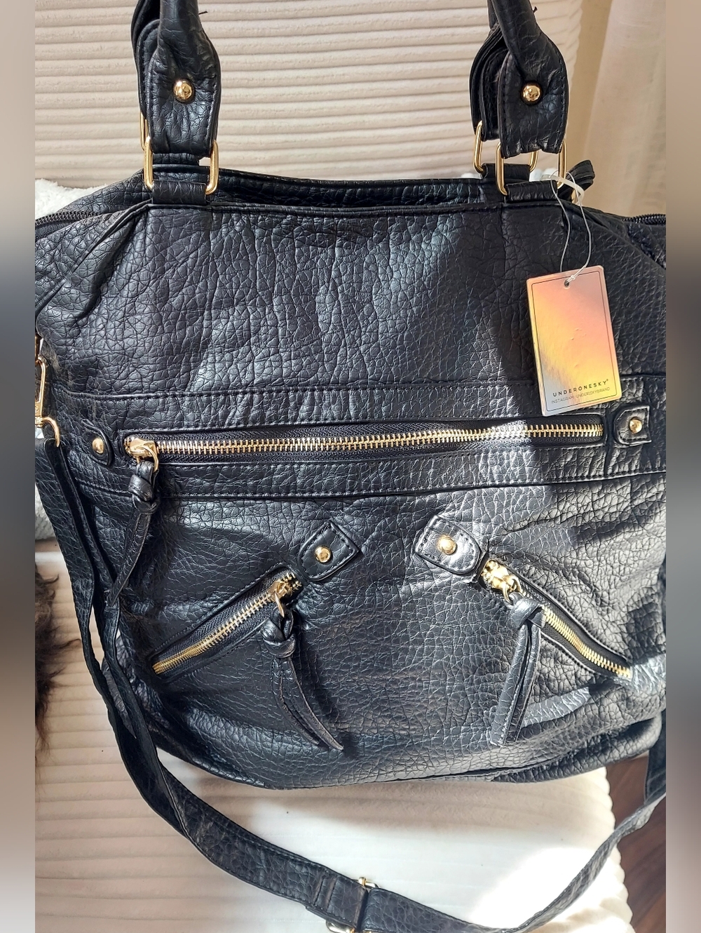 Underonesky Black Unisex Tote